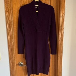 Athleta Deep Purple Long Sleeve Sweater Dress